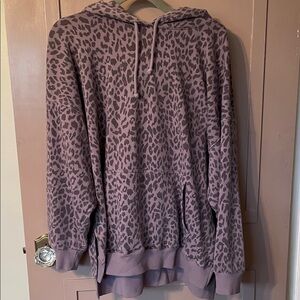 American Eagle Outfitters Lavender Animal Print Hoodie